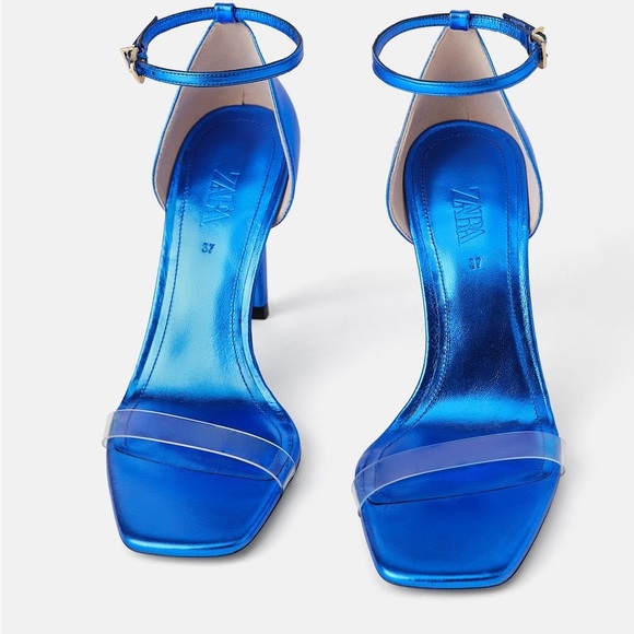 ZARA BLUE COLLECTION HELLS SANDALS - Picture 6 of 9